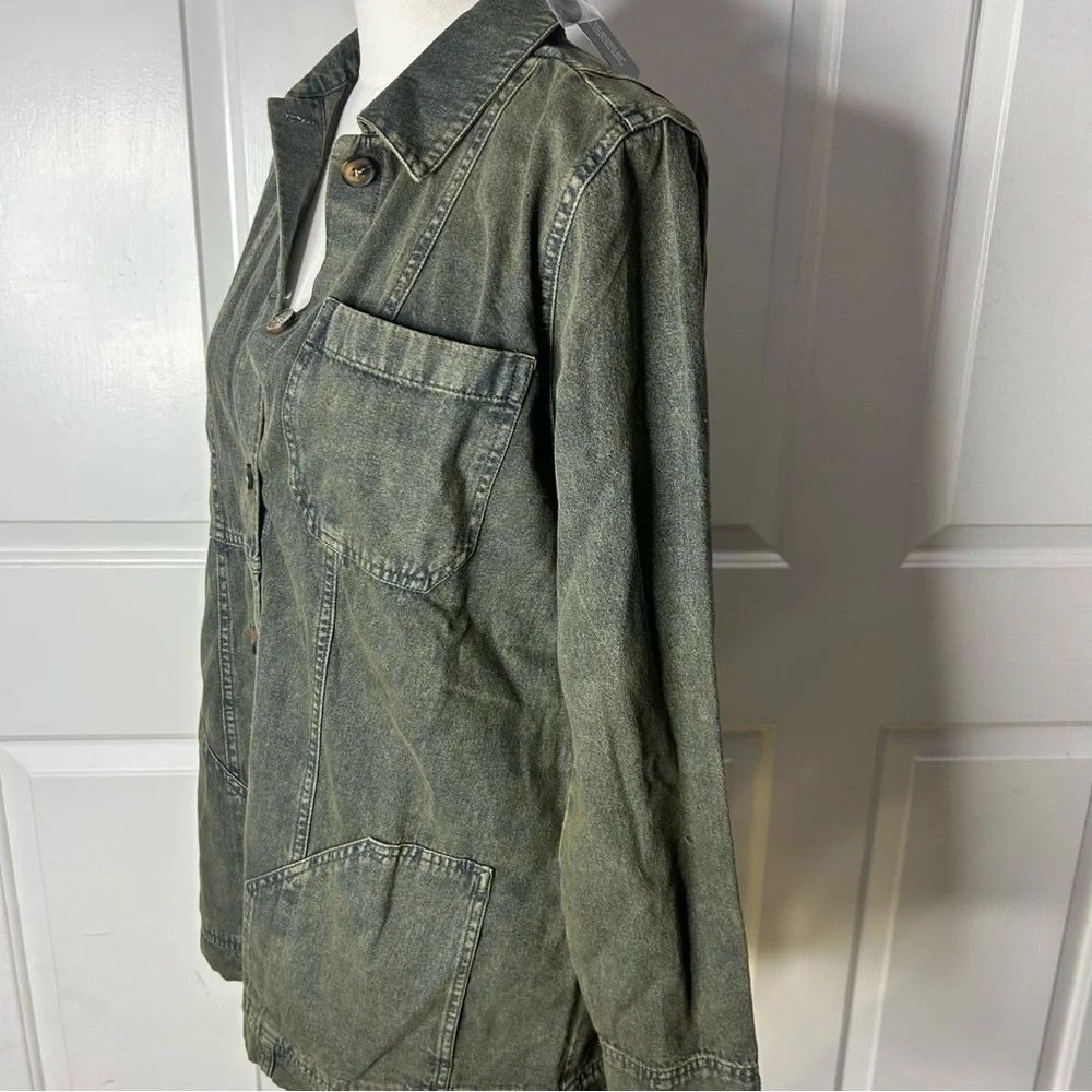 Joan Rivers Denim Shirt Jacket with Seaming Details (Size XS) - Picture 5 of 9